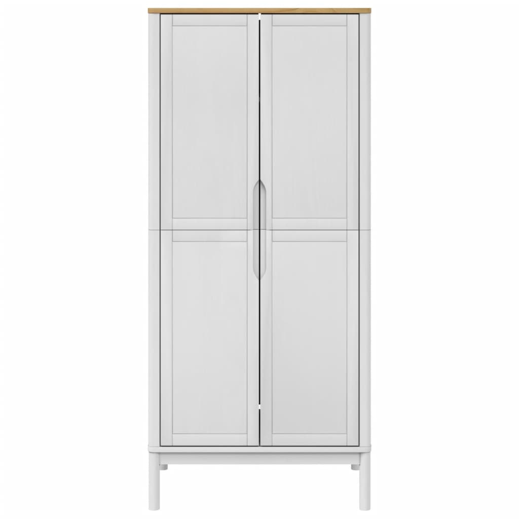 Garde-robe FLORO blanc 77x53x171 cm bois massif de pin