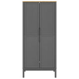 Garde-robe FLORO gris 77x53x171 cm bois massif de pin