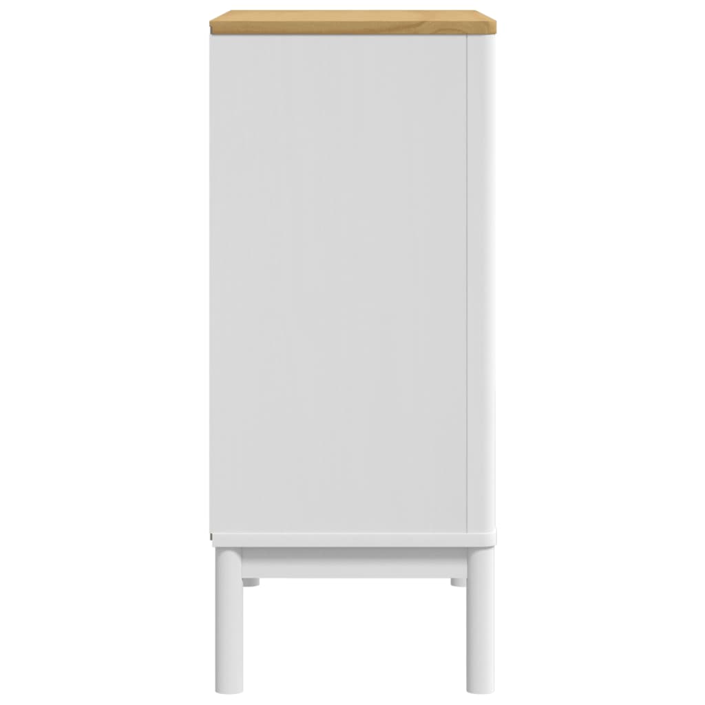 Commode FLORO blanc bois de pin massif