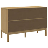 Commode FLORO cire marron bois de pin massif