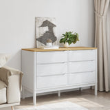 Commode FLORO blanc bois de pin massif