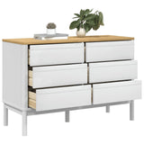 Commode FLORO blanc bois de pin massif