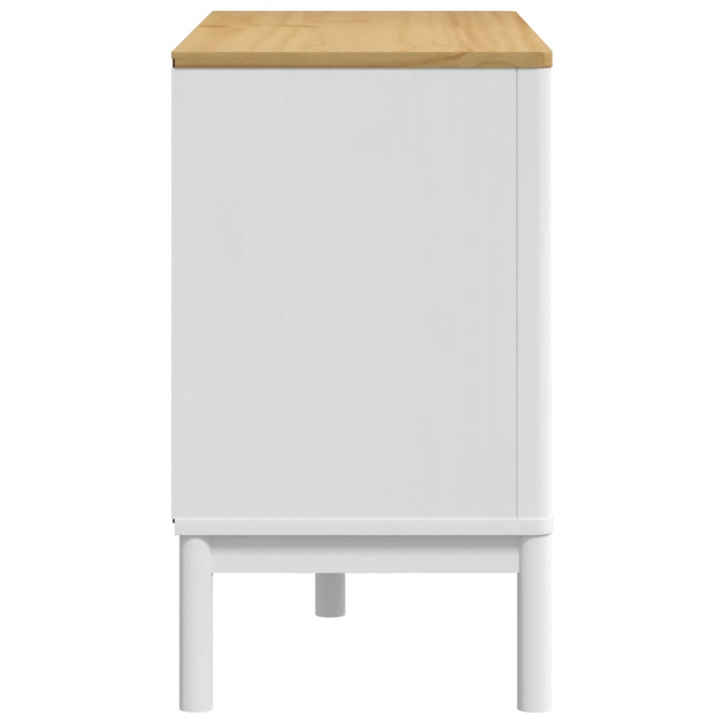 Commode FLORO blanc bois de pin massif