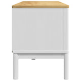 Meuble TV FLORO blanc 114x43x55 cm bois massif de pin