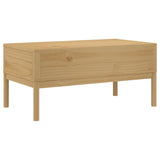 Table basse FLORO cire marron 99x55,5x45 cm bois massif de pin