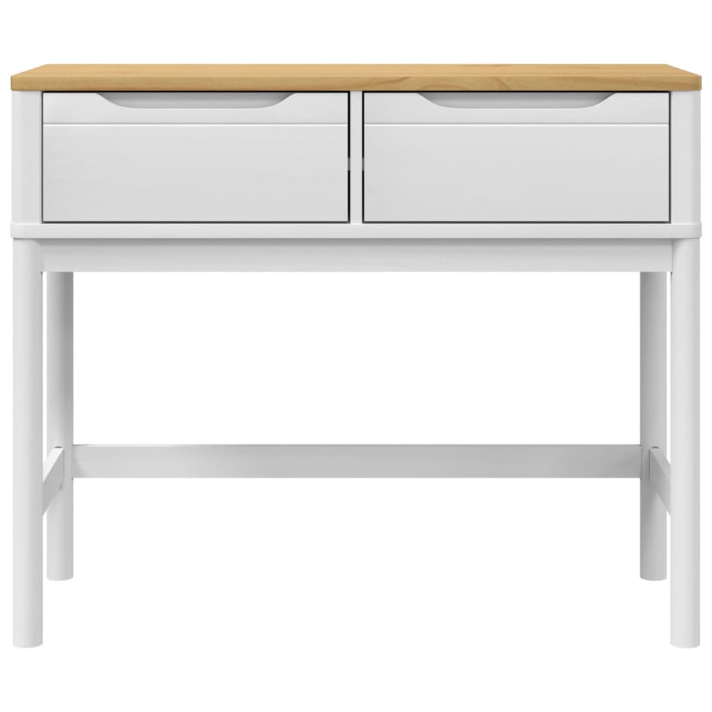 FLORO white console table 89.5x36.5x73 cm solid pine wood