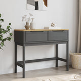 Table console FLORO gris 89,5x36,5x73 cm bois de pin massif