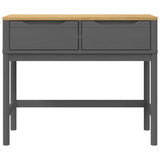 Table console FLORO gris 89,5x36,5x73 cm bois de pin massif