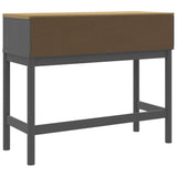 Table console FLORO gris 89,5x36,5x73 cm bois de pin massif