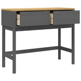 Table console FLORO gris 89,5x36,5x73 cm bois de pin massif