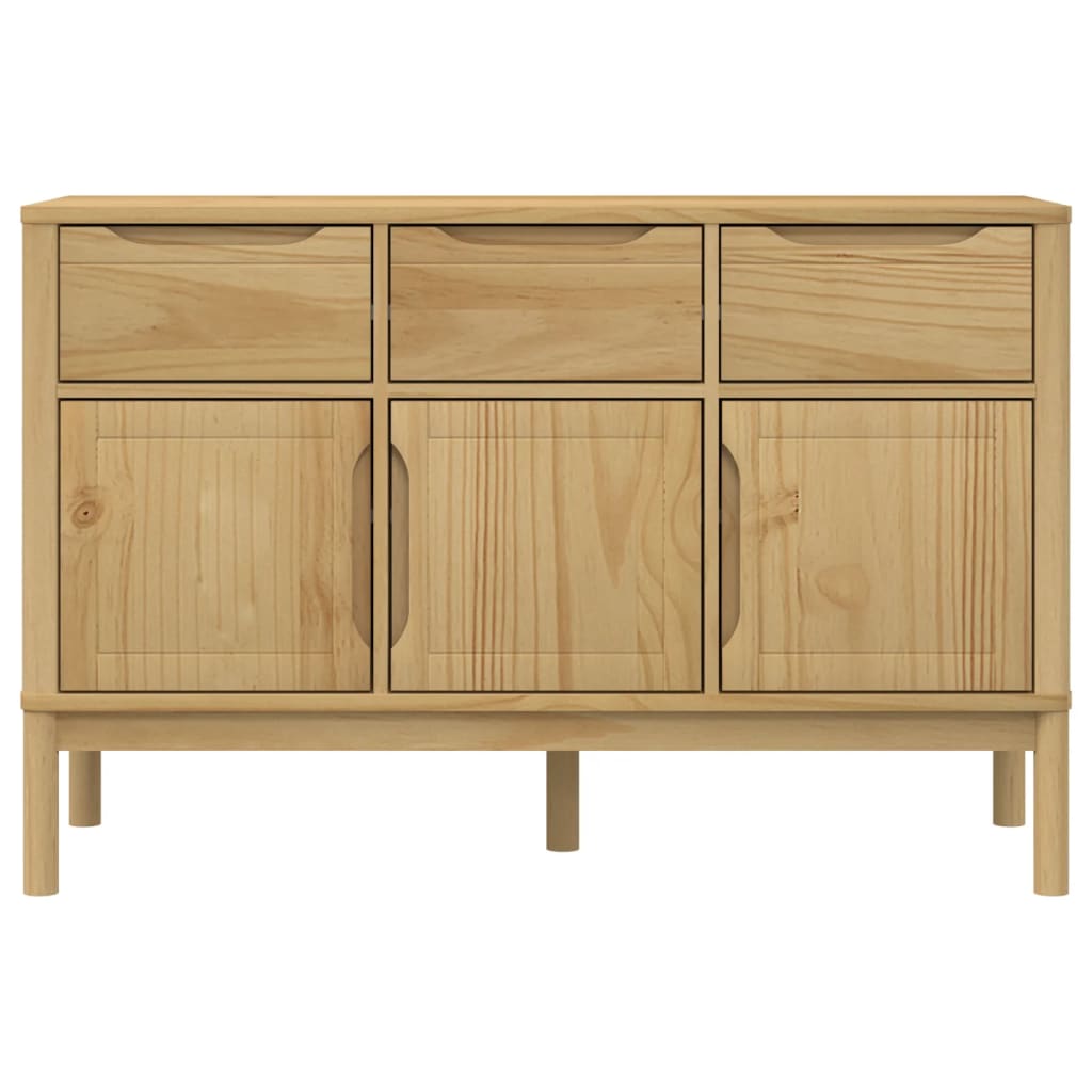 FLORO sideboard waxed brown 114x43x74 cm solid pine wood