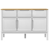 FLORO white sideboard 114x43x74 cm solid pine wood