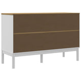 FLORO white sideboard 114x43x74 cm solid pine wood