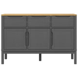 FLORO graues Sideboard 114x43x74 cm aus massivem Kiefernholz