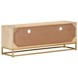 Meuble TV 110x30x40 cm bois massif de manguier et fer