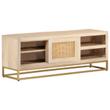 Meuble TV 110x30x40 cm bois massif de manguier et fer