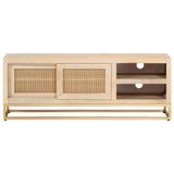 Meuble TV 110x30x40 cm bois massif de manguier et fer