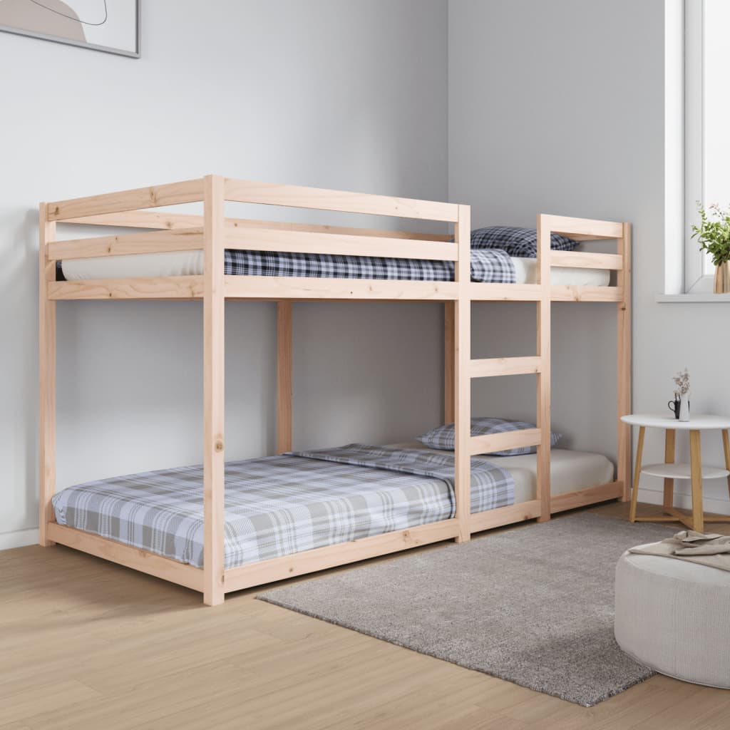 Bunk bed without mattress 90x200 cm solid pine wood