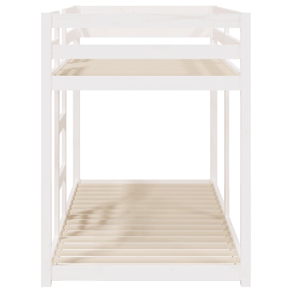 Bunk bed without mattress white 90x200 cm solid pine wood