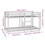 Bunk bed without mattress white 90x200 cm solid pine wood