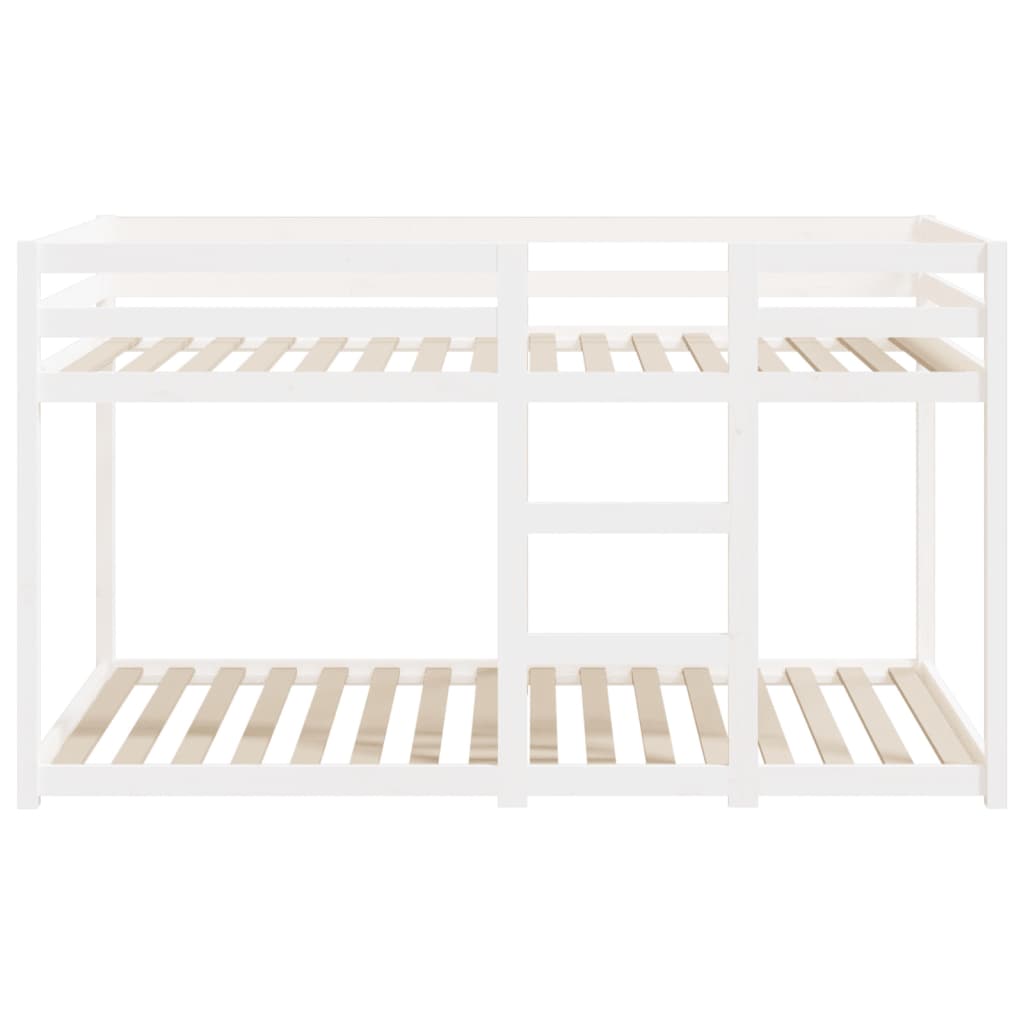 Lit superposé sans matelas blanc 90x190 cm bois de pin massif