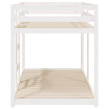 Lit superposé sans matelas blanc 90x190 cm bois de pin massif