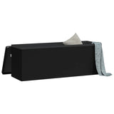 Banc de rangement pliable noir PVC