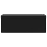 Banc de rangement pliable noir PVC