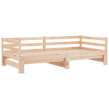 Day bed and trundle bed without mattress 90x190 cm solid wood