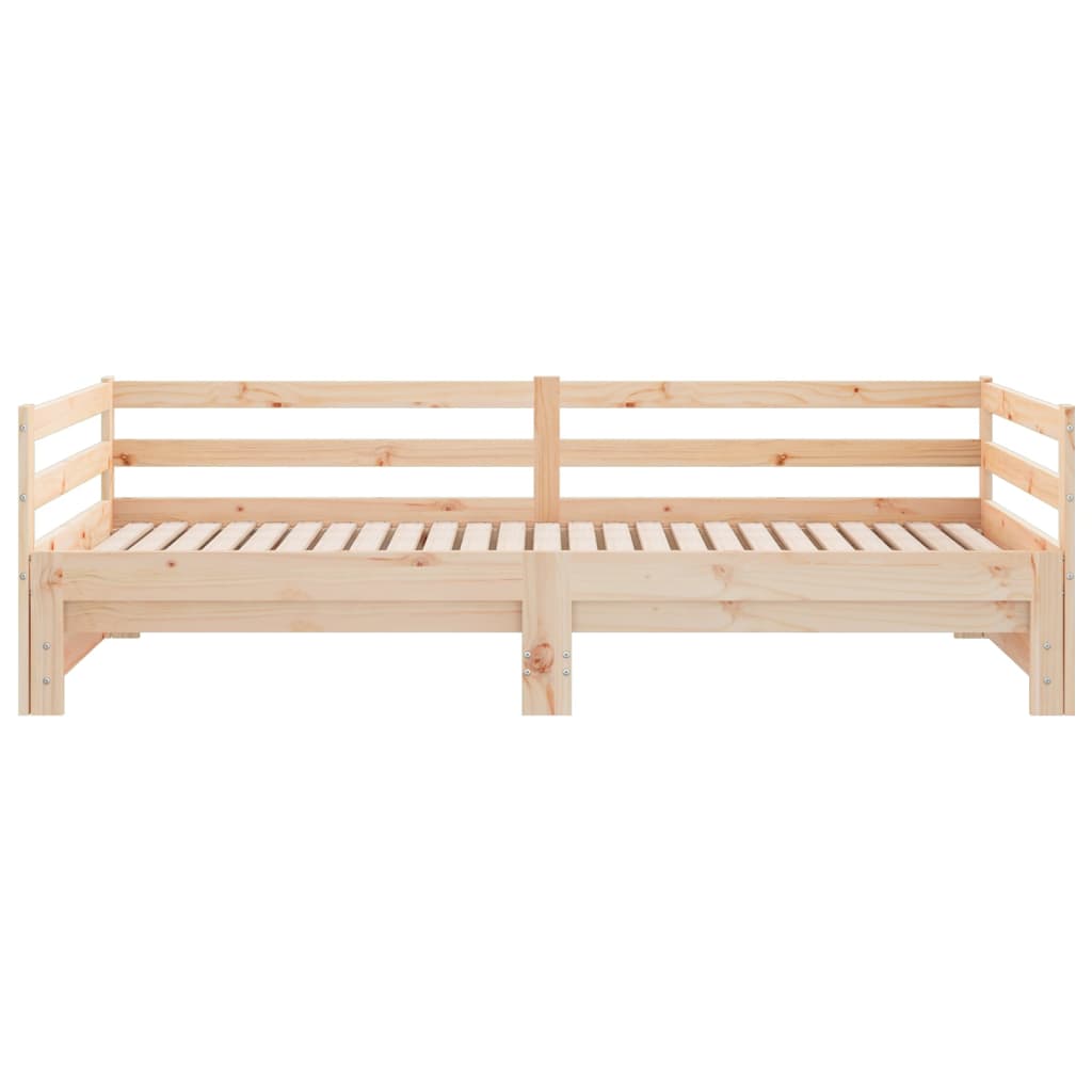 Day bed and trundle bed without mattress 90x190 cm solid wood