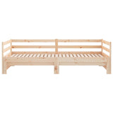 Day bed and trundle bed without mattress 90x190 cm solid wood