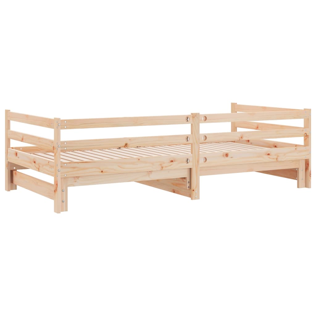 Day bed and trundle bed without mattress 90x190 cm solid wood