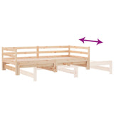 Day bed and trundle bed without mattress 90x190 cm solid wood