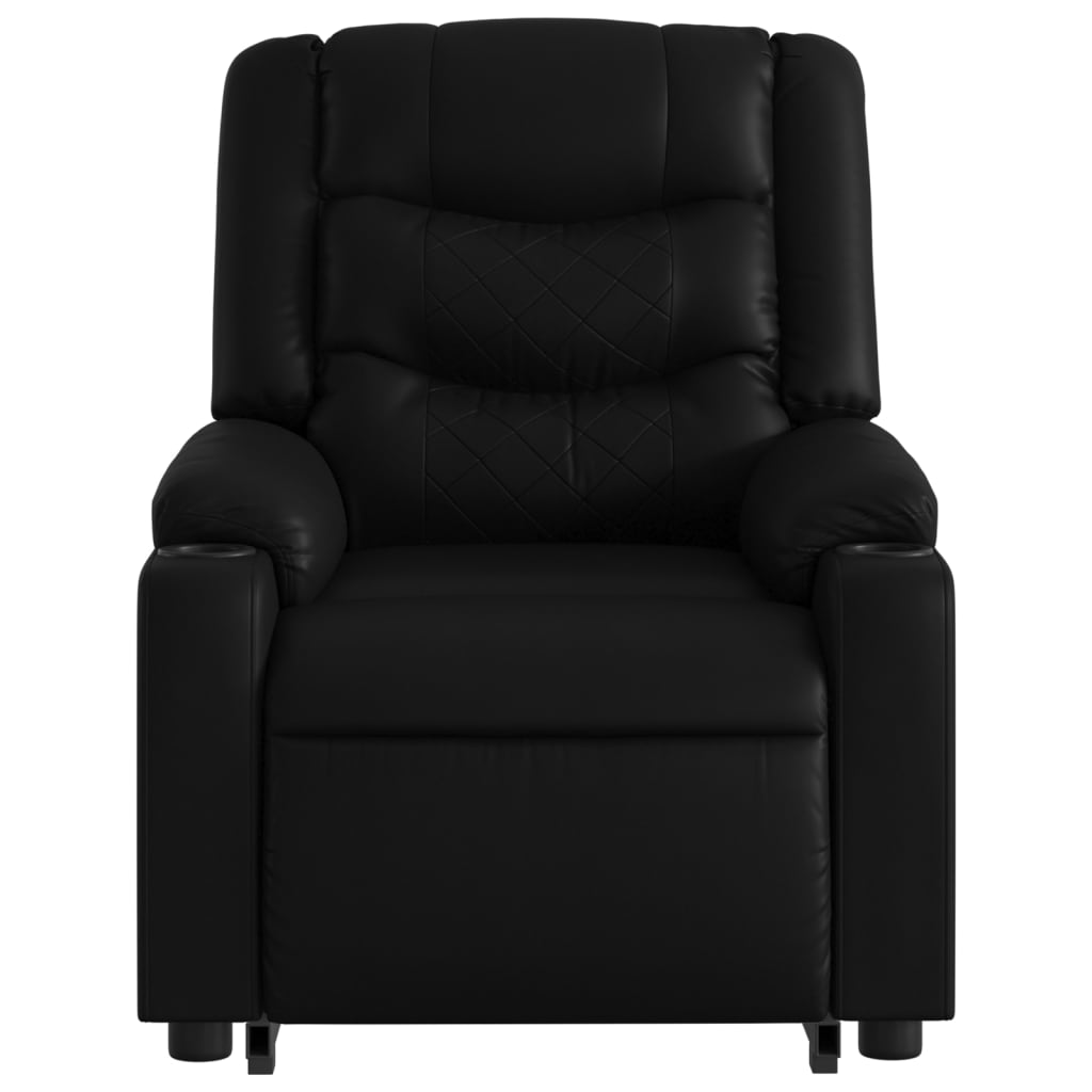 Fauteuil inclinable de massage Noir Similicuir