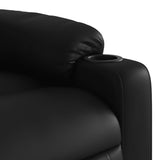 Fauteuil inclinable de massage Noir Similicuir