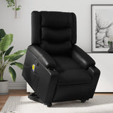 Fauteuil inclinable de massage Noir Similicuir