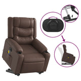 Fauteuil inclinable de massage électrique marron similicuir