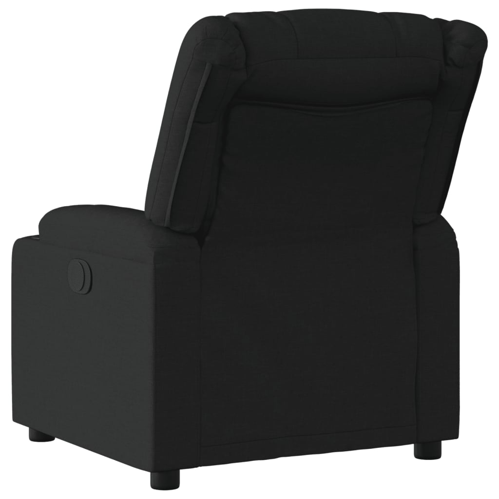 Fauteuil inclinable électrique Noir Tissu