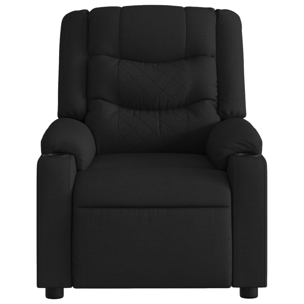 Fauteuil inclinable électrique Noir Tissu