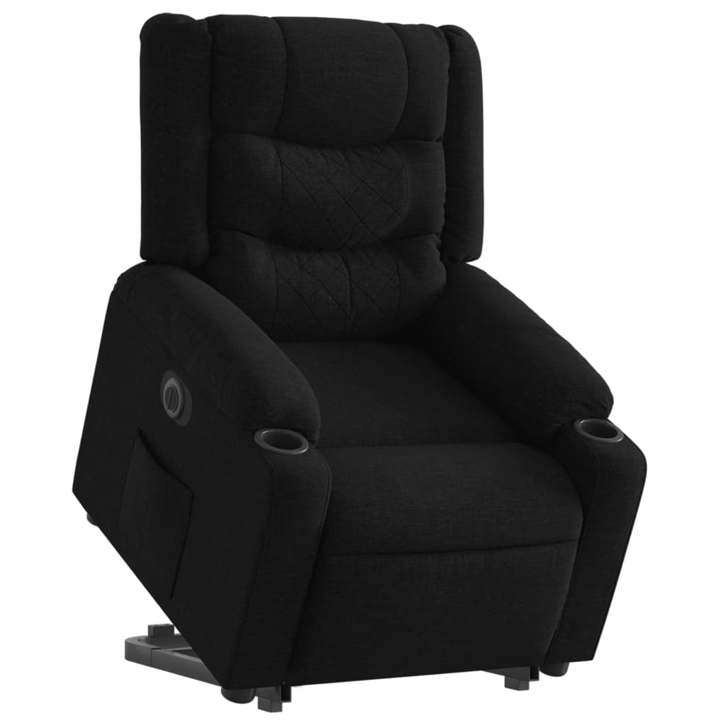 Fauteuil inclinable électrique noir tissu