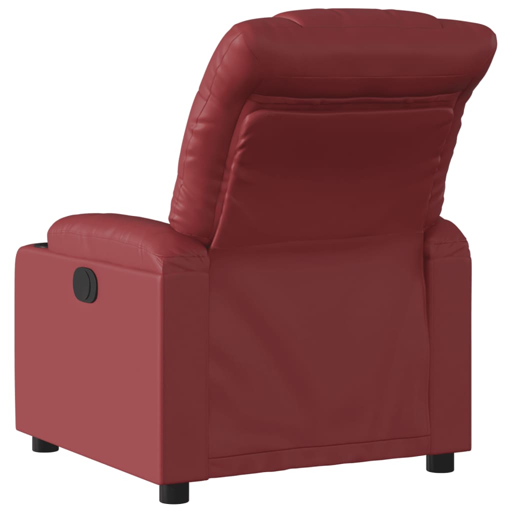 Fauteuil inclinable électrique Rouge bordeaux Similicuir