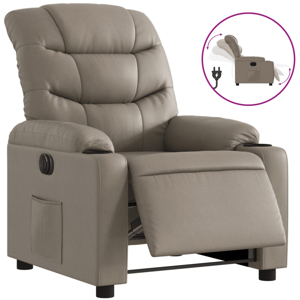 Fauteuil inclinable électrique Cappuccino Similicuir