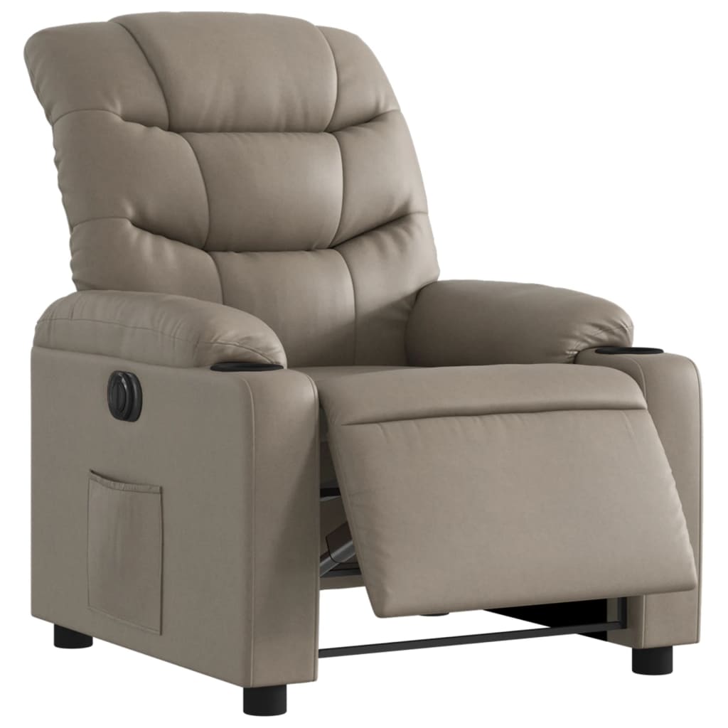 Fauteuil inclinable électrique Cappuccino Similicuir