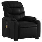 Fauteuil inclinable de massage Noir Similicuir