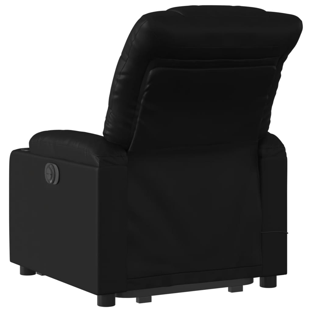 Fauteuil inclinable de massage Noir Similicuir