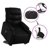 Fauteuil inclinable de massage Noir Similicuir