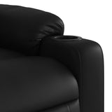 Fauteuil inclinable de massage Noir Similicuir