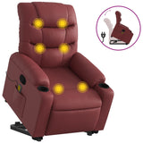 Fauteuil inclinable de massage Rouge bordeaux Similicuir