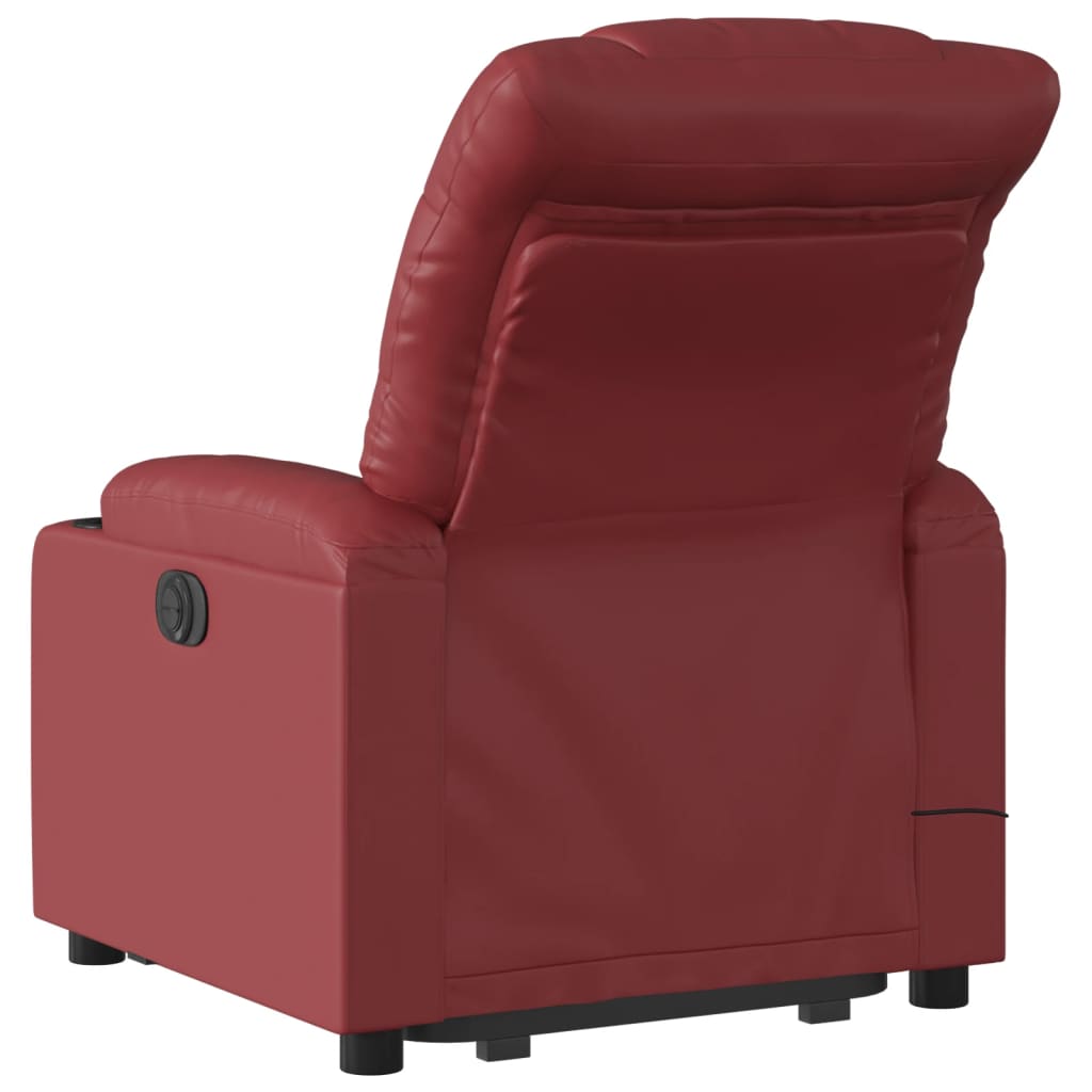 Fauteuil inclinable de massage Rouge bordeaux Similicuir