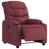 Fauteuil inclinable électrique Rouge bordeaux Tissu